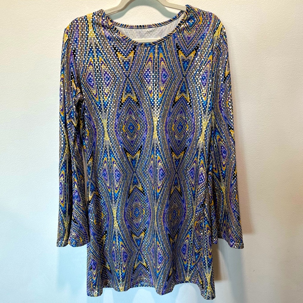 Geometric Patterned Mini Dress
